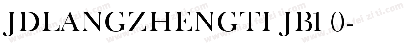 JDLANGZHENGTI JB1 0字体转换